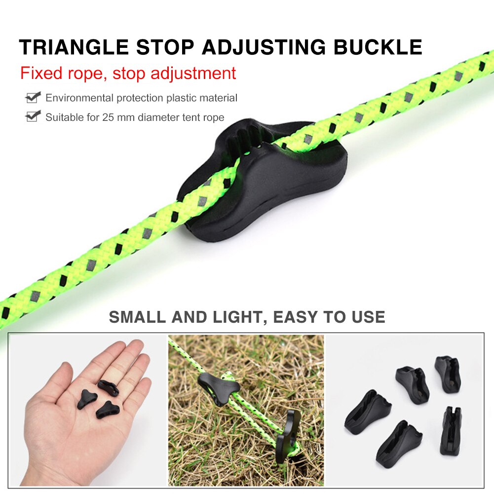 Cheap Goat Tents Camping Tent Rope Buckles Cord Tightener Tools Fastener Adjuster Non Slip Rope Camping Portable Outdoor Elements   